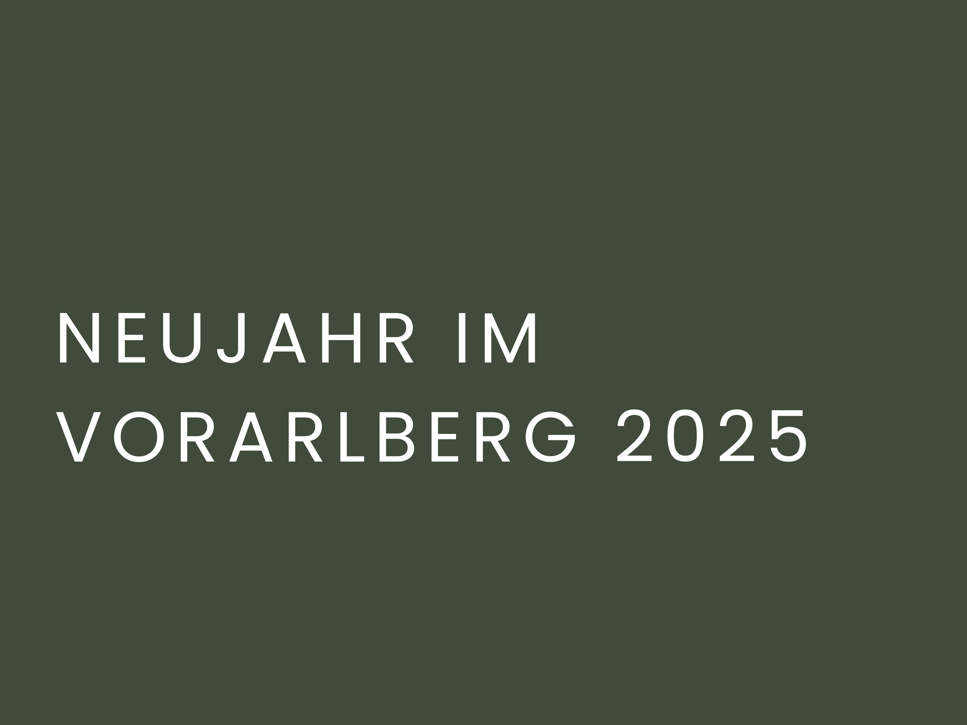 Neujahr im Vorarlberg 2025