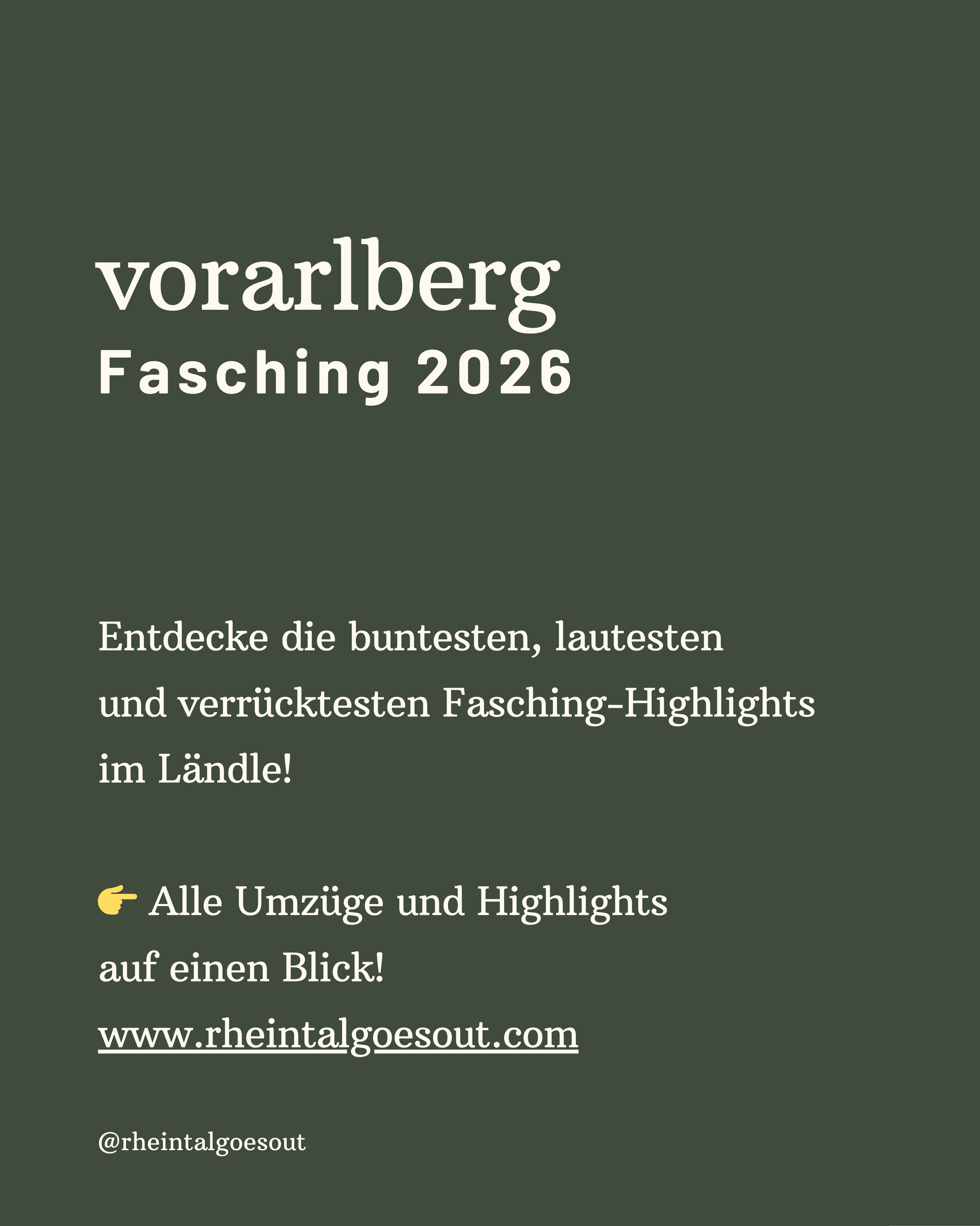 Fasching im Ländle 2026